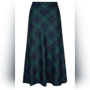 Basic Editions Plaid A-Line Skirt Size 6